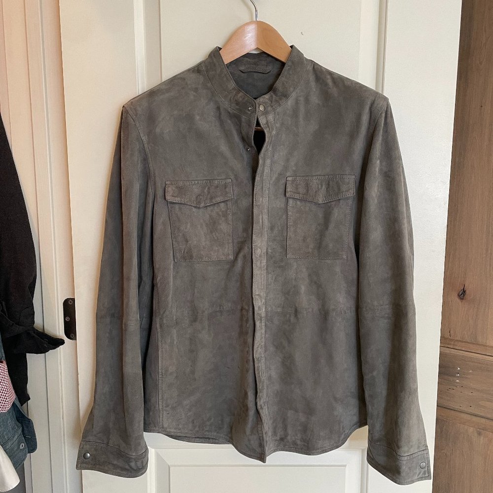 John Varvatos Goat Suede Shirt Jacket M
